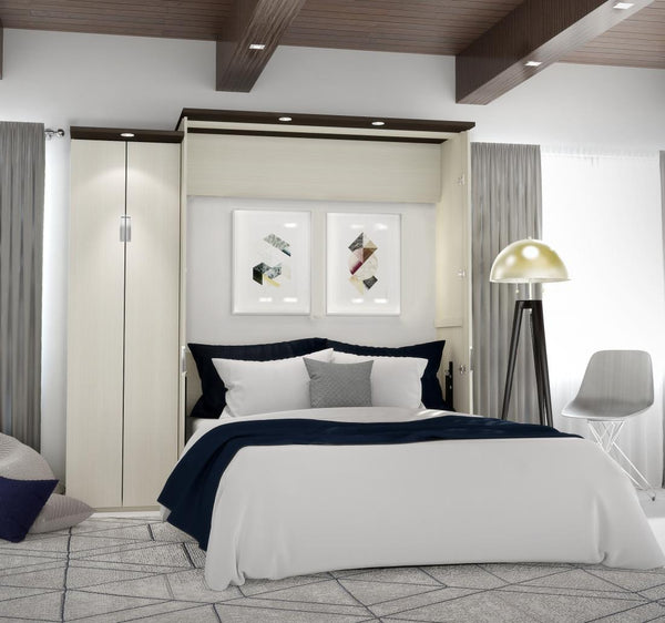 Queen Murphy Bed with Desk and one Storage Unit (89“)