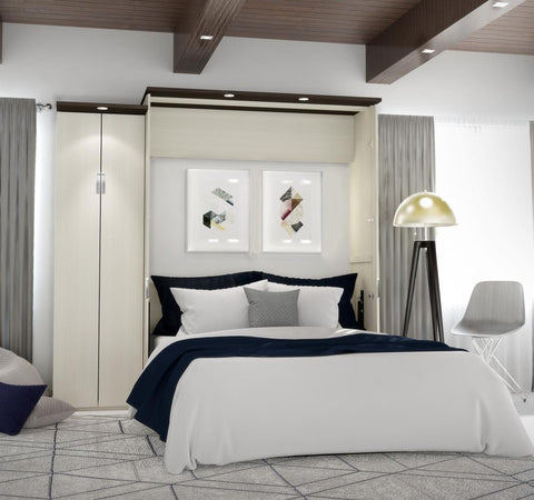 Queen Murphy Bed with Desk and one Storage Unit (89“)