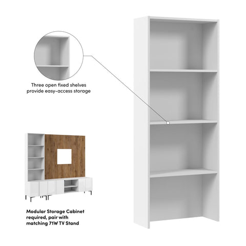 24W Shallow Hutch for Modular Storage Cabinet