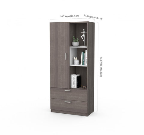 Full Murphy Bed with Storage Cabinet (95W)