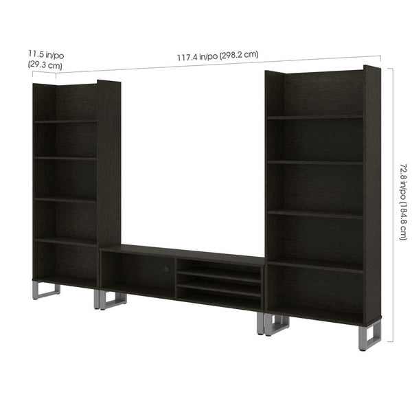 TV Stand with 2 Bookcases