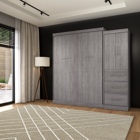 Queen Murphy Bed with Wardrobe (90W)