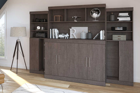 6-Piece Set Including One Queen Cabinet Bed with Mattress and Assorted Storage Units