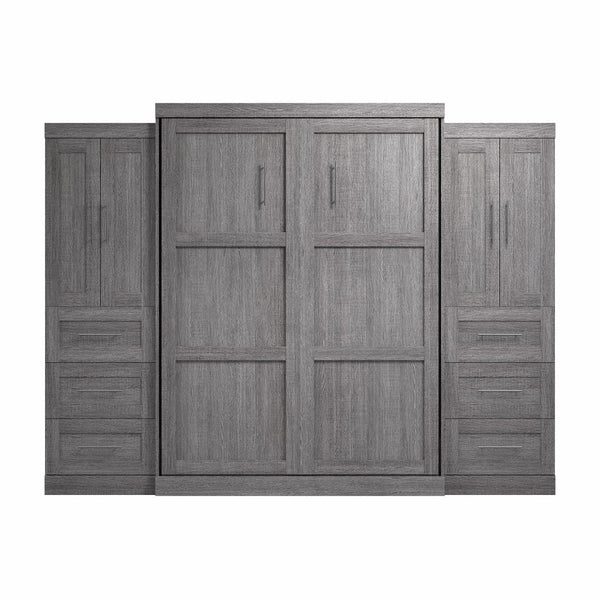 Queen Murphy Bed with Closet Storage Cabinets (115W)