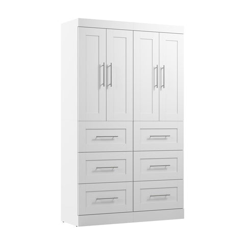 Contemporary Closet System with Doors & Drawers, 50W x 19D