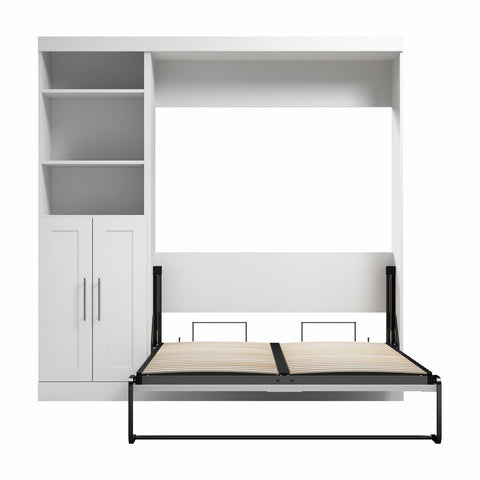 Full Murphy Bed and Closet Organizer with Doors (84W)