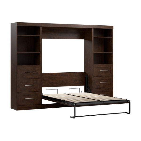 Full Murphy Bed and 2 Shelving Units with Drawers (109W)