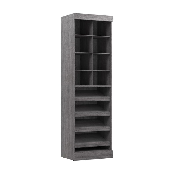 Contemporary Closet System with Shoe Racks & Cubbies, 25W x 19D