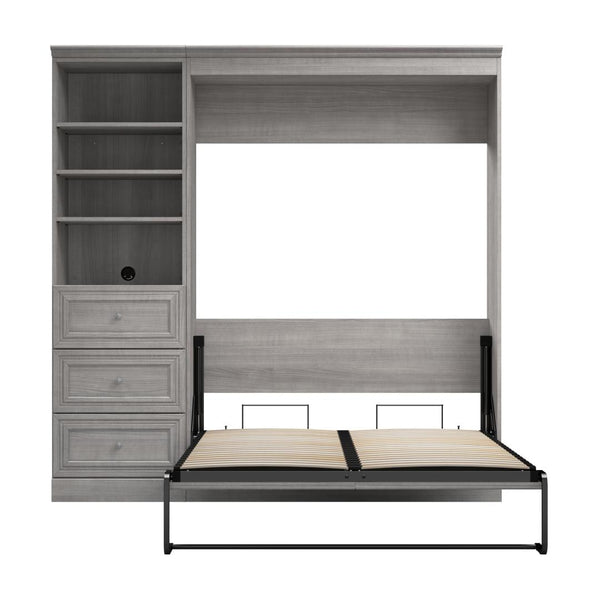 Full Murphy Bed and Closet Organizer with Drawers (84W)