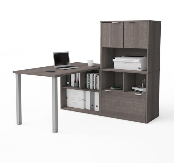 L-Shaped Desk with Hutch