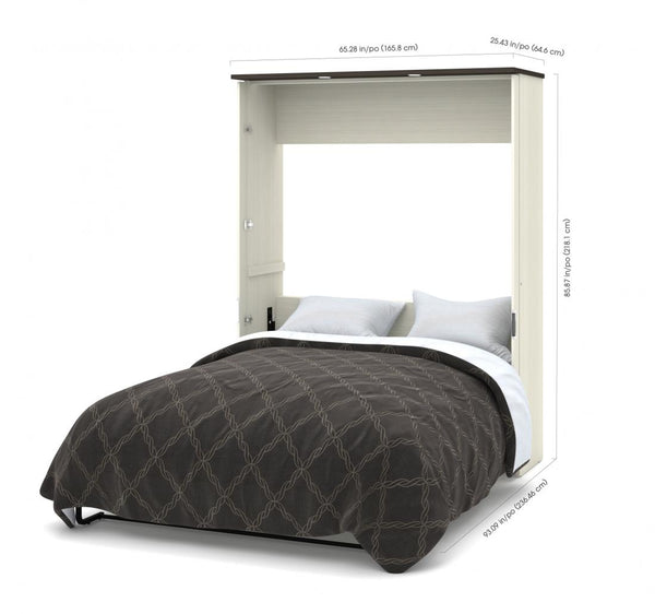 Queen Murphy Bed with Desk and one Storage Unit (89“)
