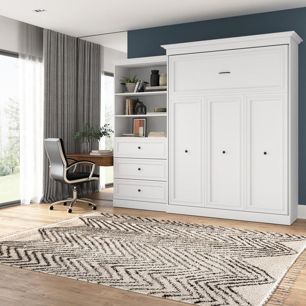 Queen Murphy Bed and Closet Organizer with Drawers (103W)