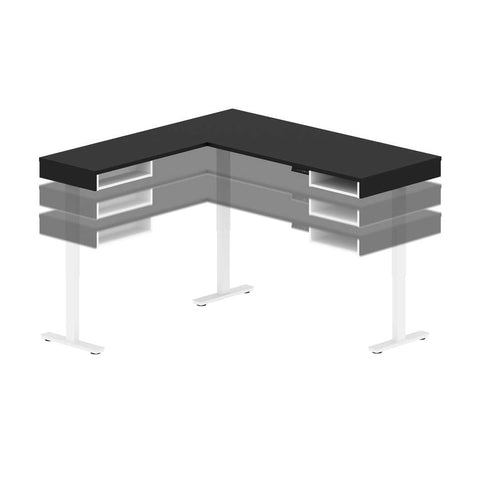 72W L-Shaped Standing Desk