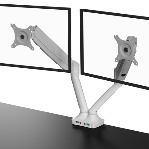 60W x 30D Standing Desk with Dual Monitor Arm