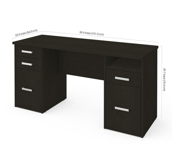 Small Desk with 2 Pedestals