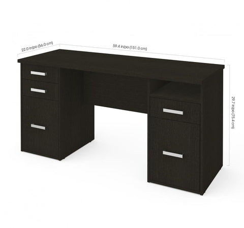 Small Desk with 2 Pedestals