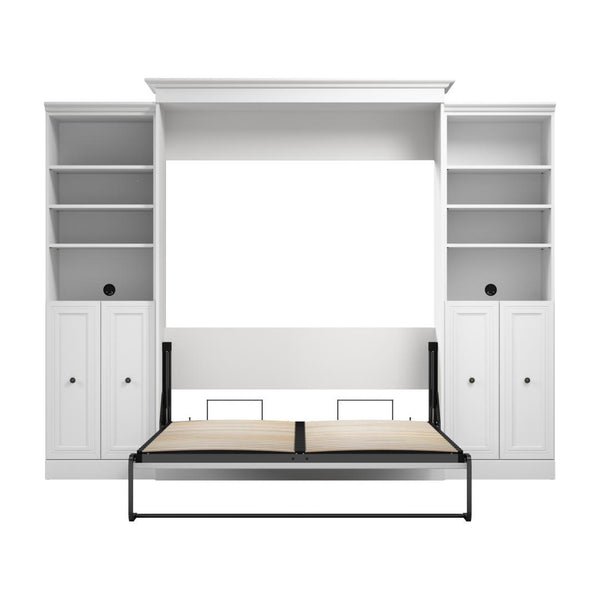 Queen Murphy Bed and 2 Closet Organizers with Doors (115W)