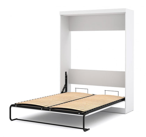 Queen Murphy Bed with Mattress and Storage Unit with Drawers (90W)