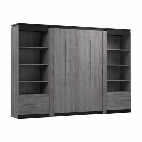 Full Murphy Bed with Shelves and Drawers (120W)