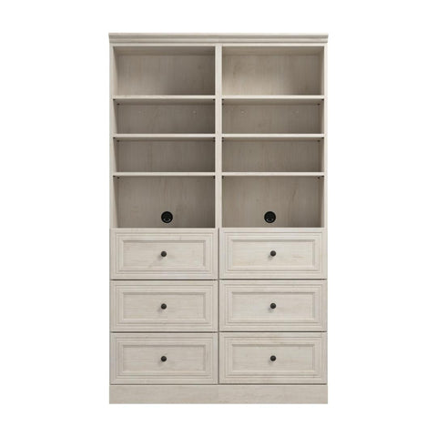 Traditional Closet System with Shelves & Drawers, 50W x 20D