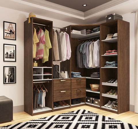 Walk-In Closet Organizer with 4 Drawers