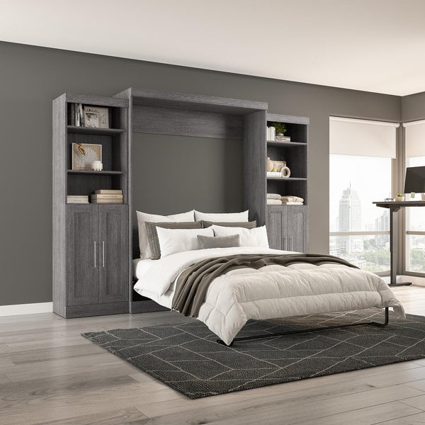 Queen Murphy Bed with Closet Storage Organizers (115W)
