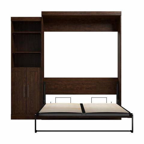 Queen Murphy Bed and Closet Organizer with Doors (90W)