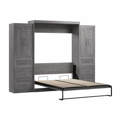 Queen Murphy Bed with Closet Storage Cabinets (115W)