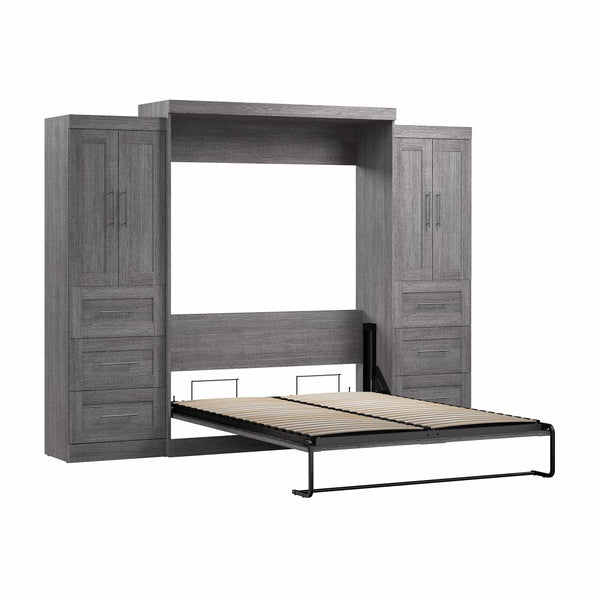 Queen Murphy Bed with Closet Storage Cabinets (115W)