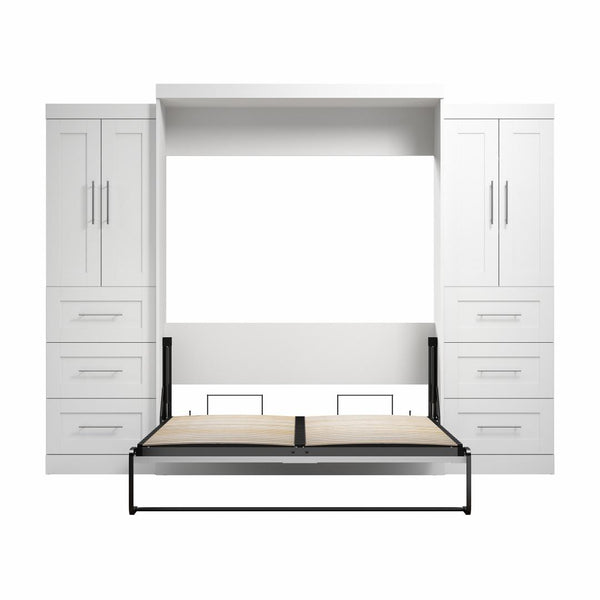 Queen Murphy Bed with Closet Storage Cabinets (115W)