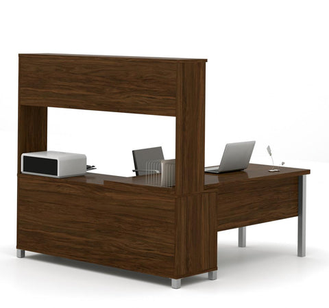L-Shaped Desk with Hutch