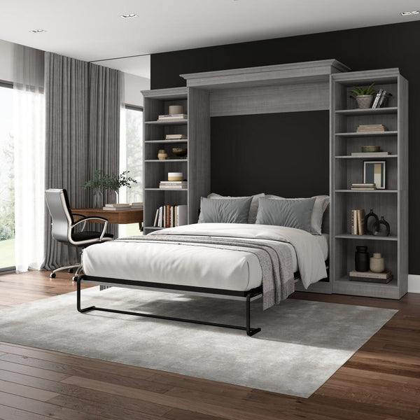 Queen Murphy Bed and 2 Closet Organizers (115W)