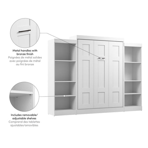 Full Murphy Bed with Closet Organizers (110W)