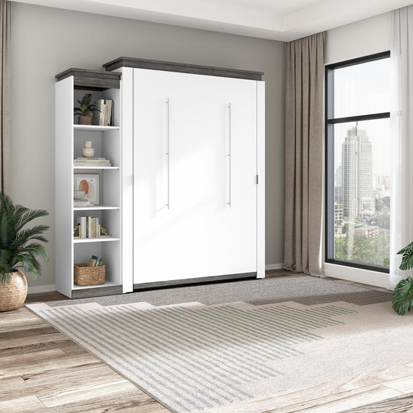 Queen Murphy Bed with Shelves (87W)