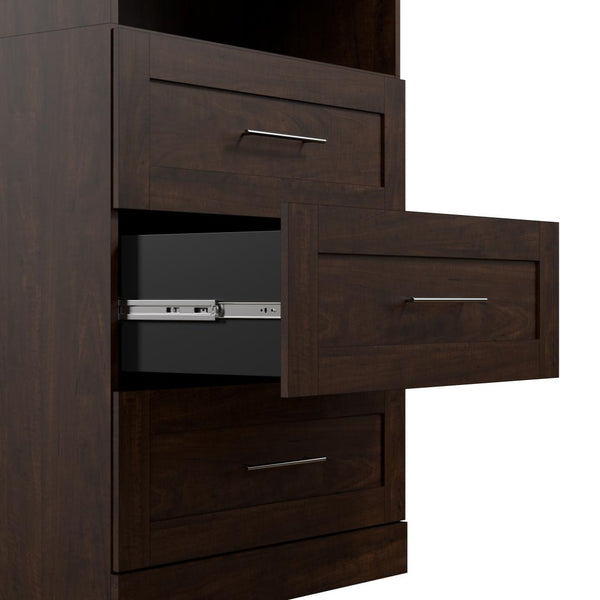 Contemporary Closet System with Drawers, 36W x 19D