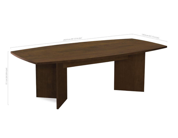 Boat shaped conference table, Lateral File and Bookcase