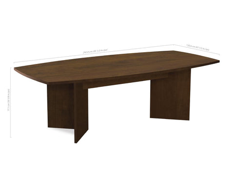 Boat shaped conference table, Lateral File and Bookcase