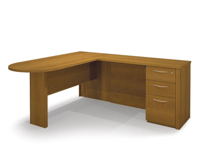 L-Shaped Desk with Assembled Pedestal