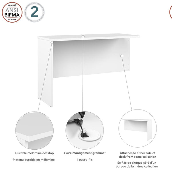 48W Desk Return or Bridge