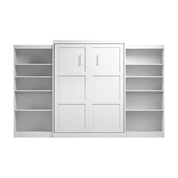 Queen Murphy Bed with 2 Shelving Units (137W)