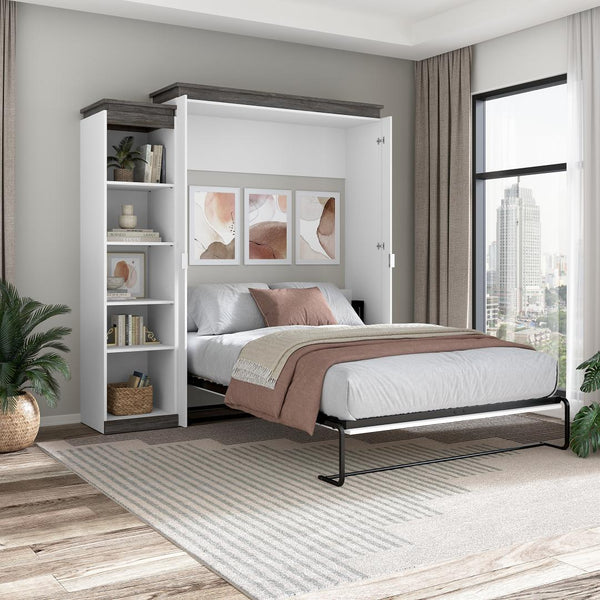 Queen Murphy Bed with Shelves (87W)