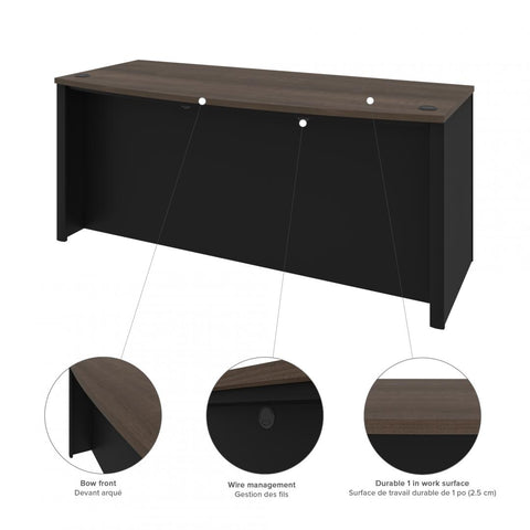 72W U-Shaped Executive Desk with Pedestal and Hutch