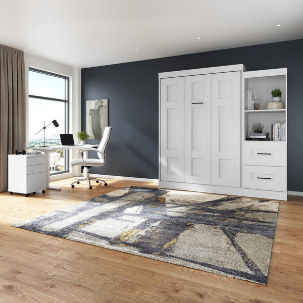 Full Murphy Bed and Closet Organizer with Drawers (85W)