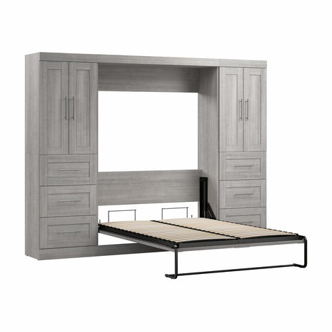 Full Murphy Bed with Closet Storage Cabinets (109W)