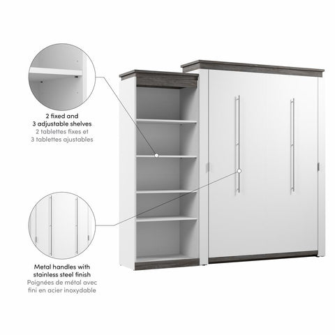 Queen Murphy Bed with Shelves (97W)