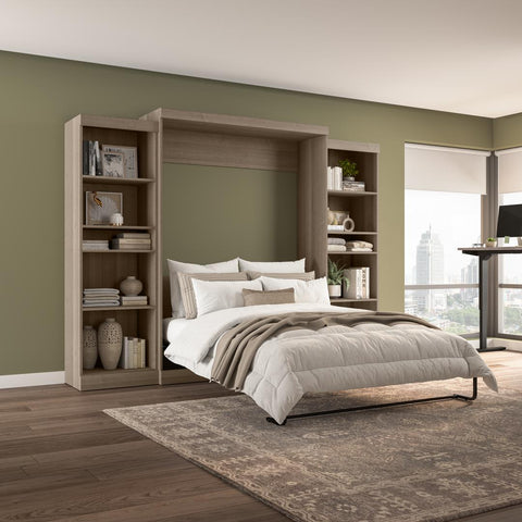 Queen Murphy Bed and 2 Shelving Units (115W)