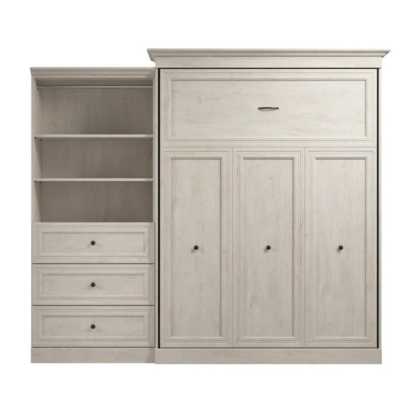 Queen Murphy Bed and Closet Organizer with Drawers (103W)