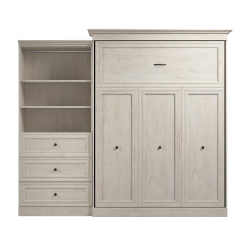 Queen Murphy Bed and Closet Organizer with Drawers (103W)