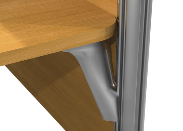 Right L-Shaped Single Office Cubicle with High Privacy Panels