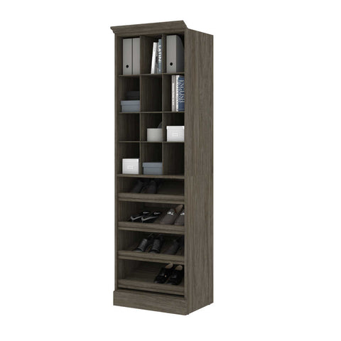 Traditional Closet System with Shoes Racks & Cubbies, 25W x 20D